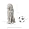 Glitzhome® 27.75" MGO Guardian Sitting Lion Garden Statue